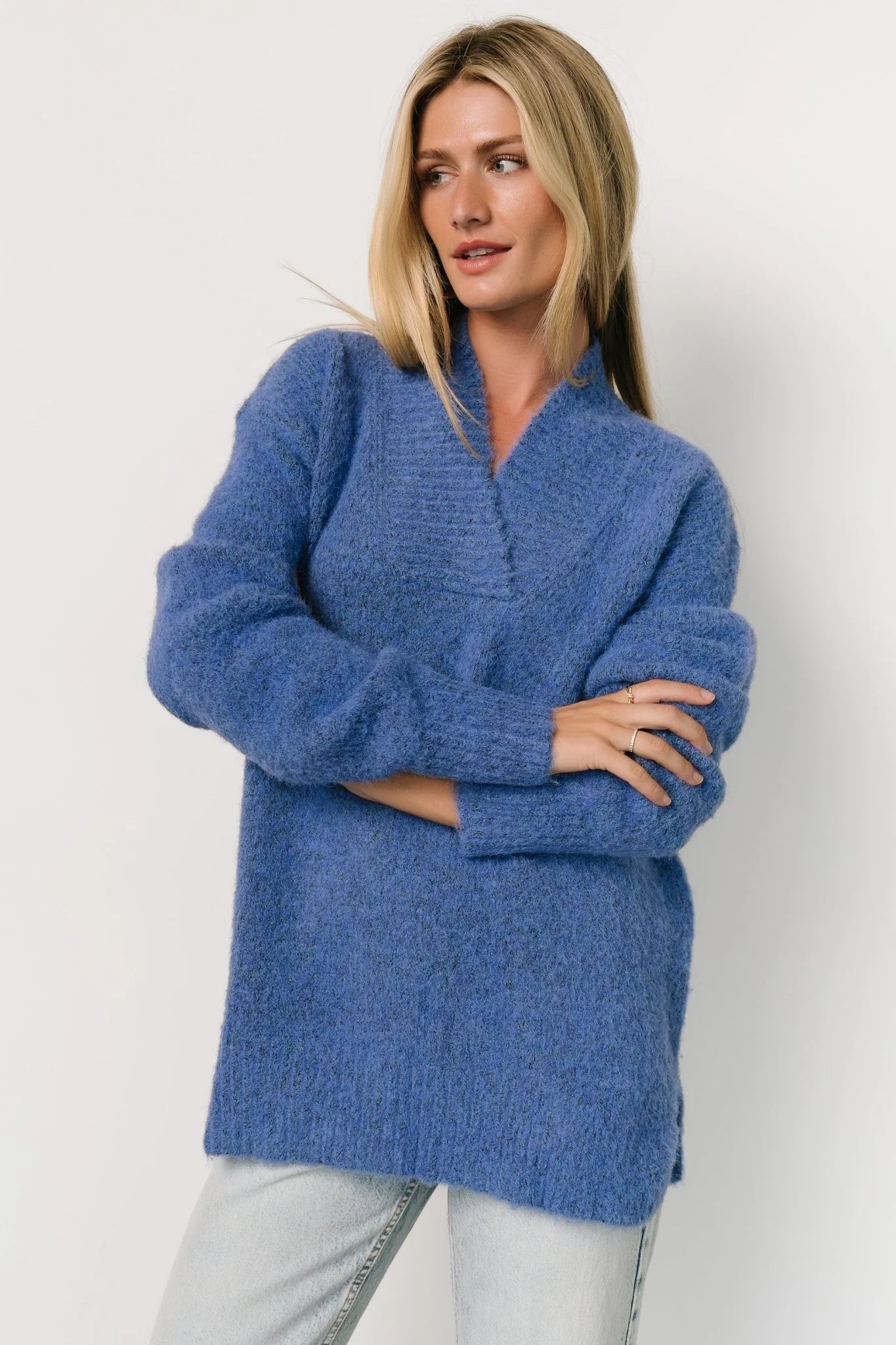 Calgary Oversized Sweater | Blue