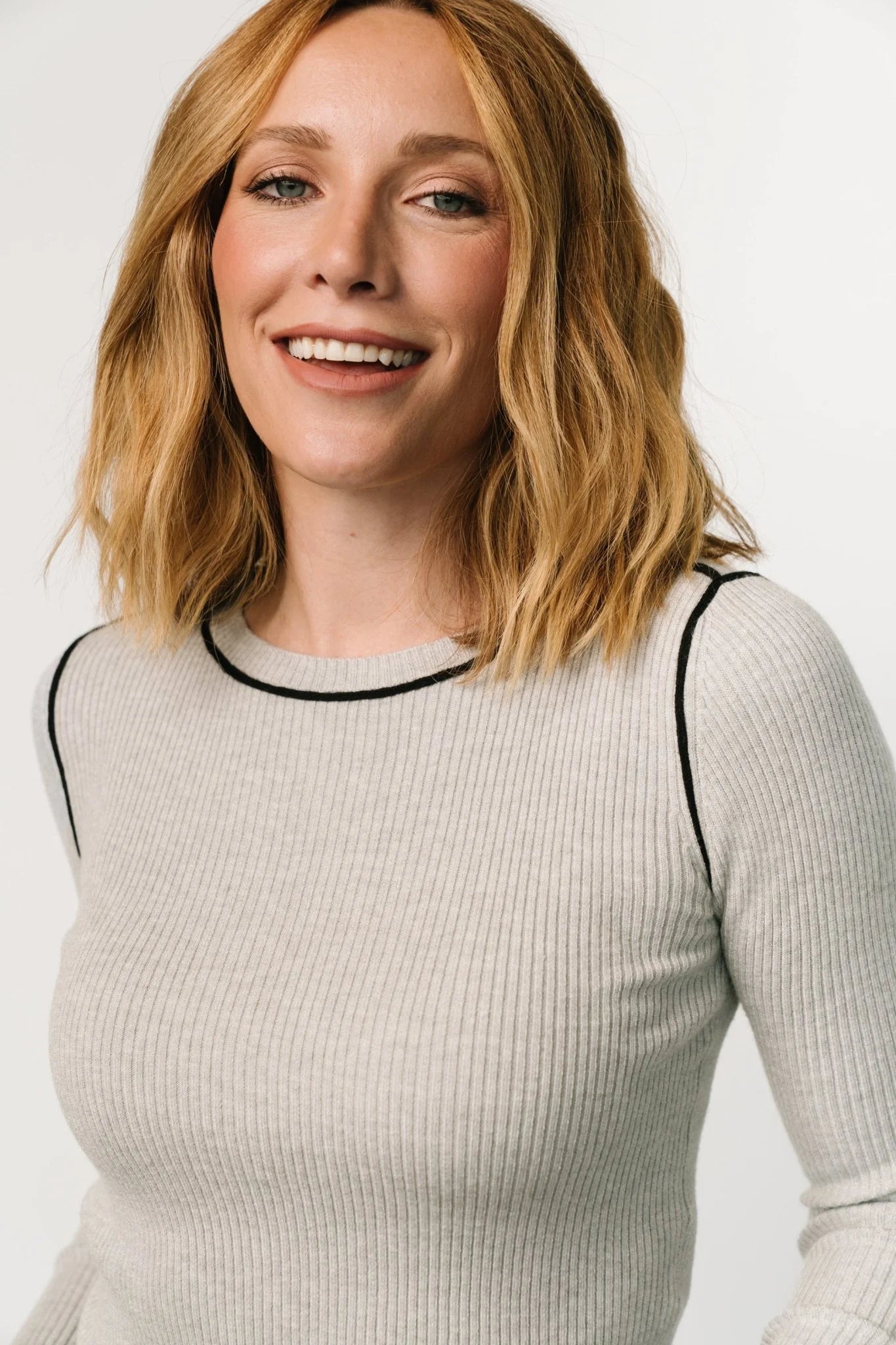 Quinlan Ribbed Top | Gray