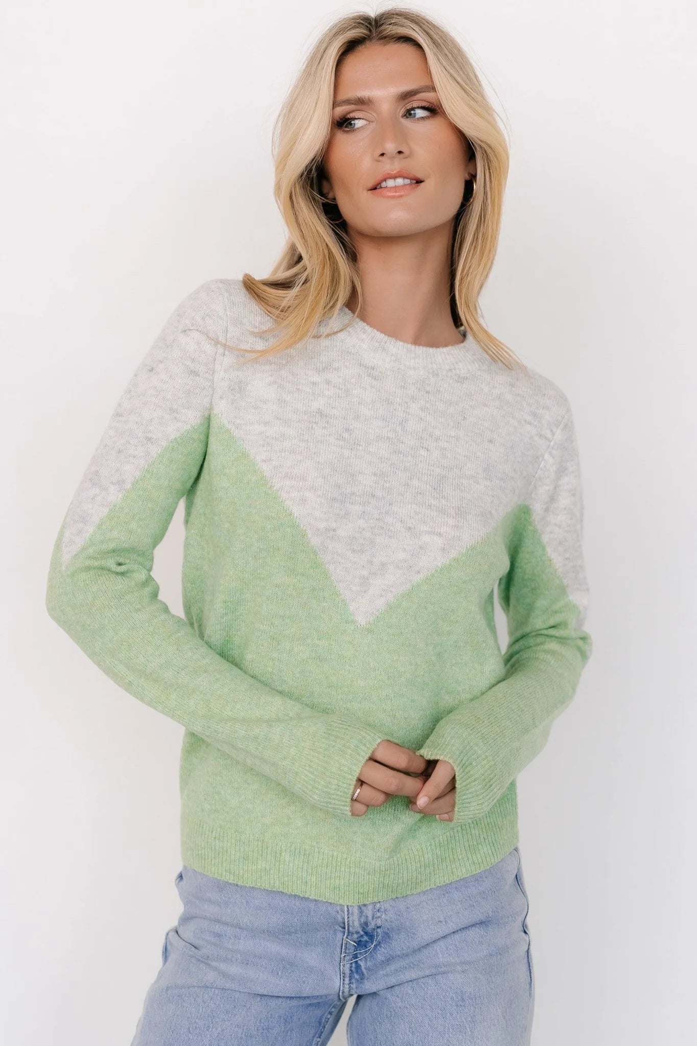 Tanner Sweater | Gray + Green