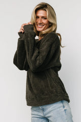 Brina Teddy Crewneck | Charcoal Gray