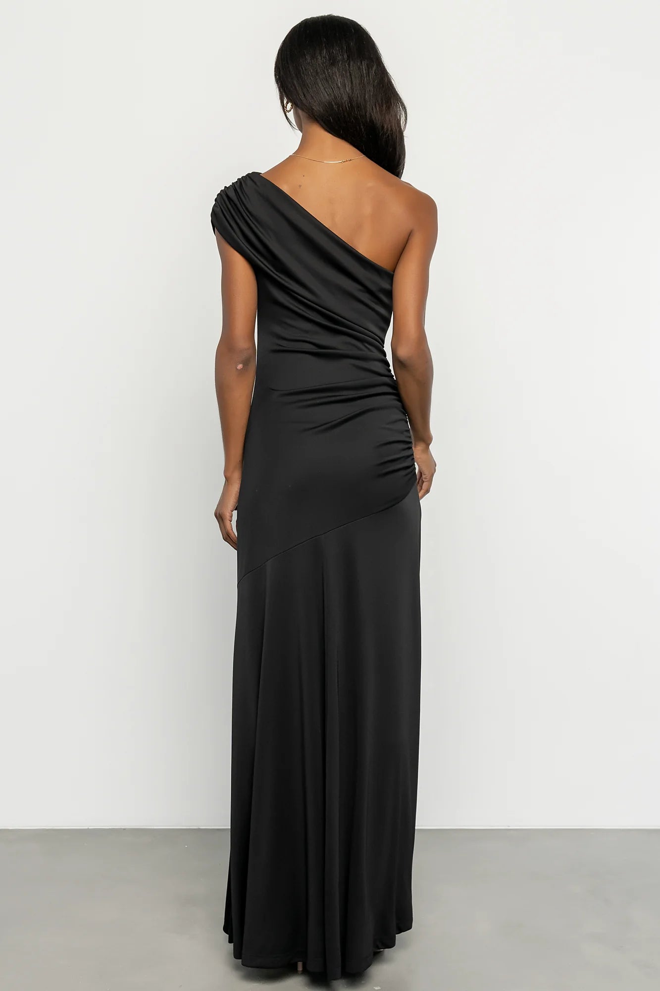 Leon One Shoulder Gown | Black