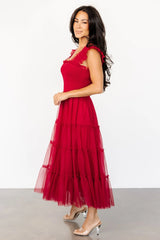 Emma Smocked Tulle Dress | Scarlet