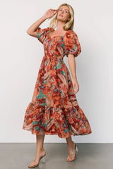 Ferentino Puff Sleeve Dress | Multi