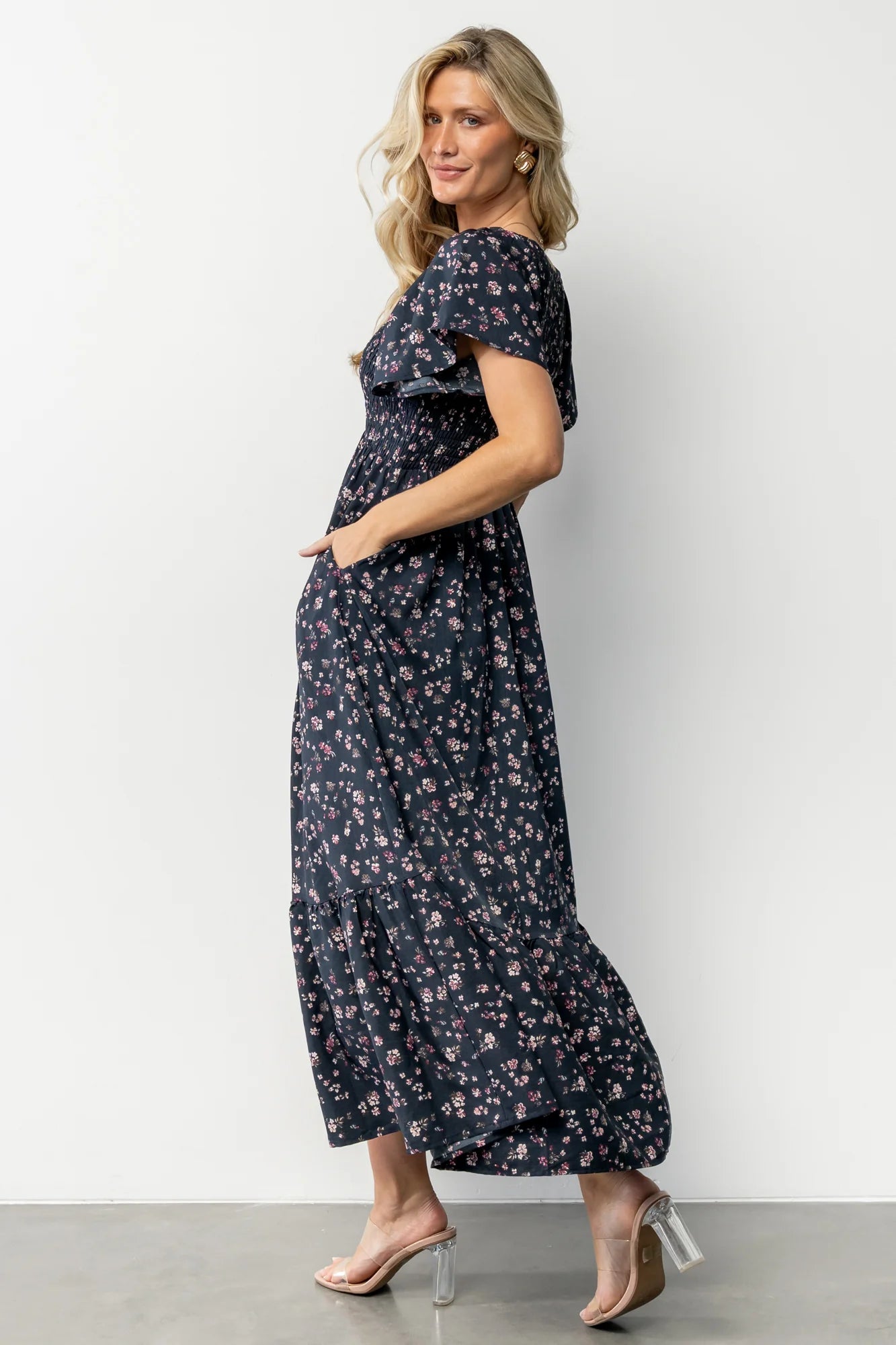 Jerah Smocked Dress | Midnight Floral