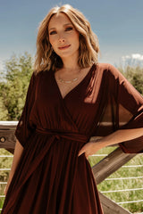 Kia Kimono Maxi Dress | Mahogany