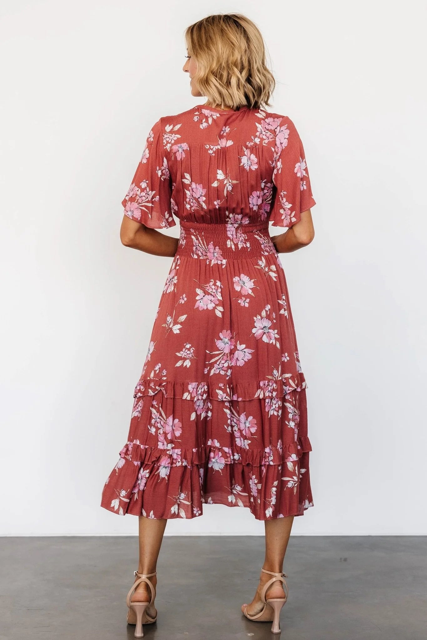 Spell Boho Midi Dress | Terracotta Floral