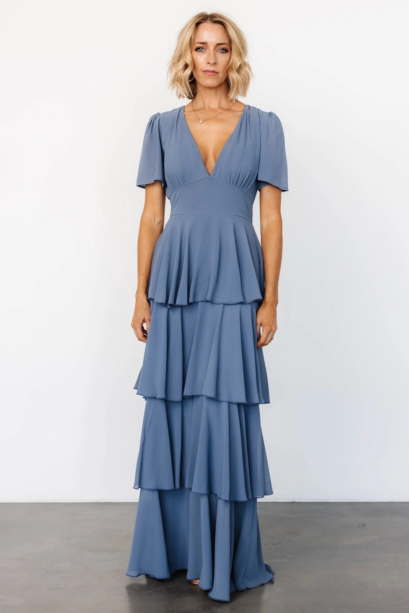 Montaigne Ruffle Maxi Dress | Whisper Blue