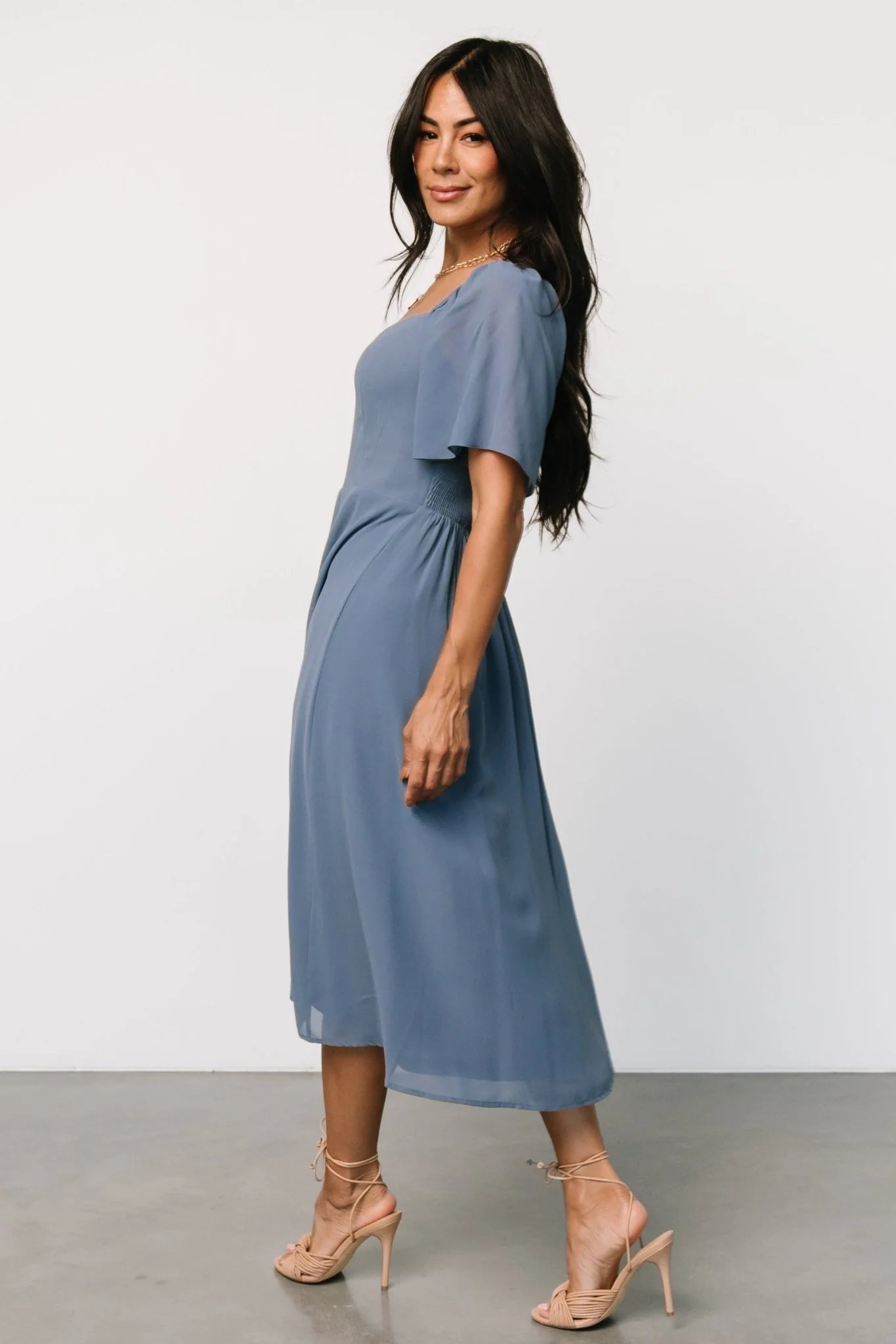 Colette Sweetheart Midi Dress | Whisper Blue