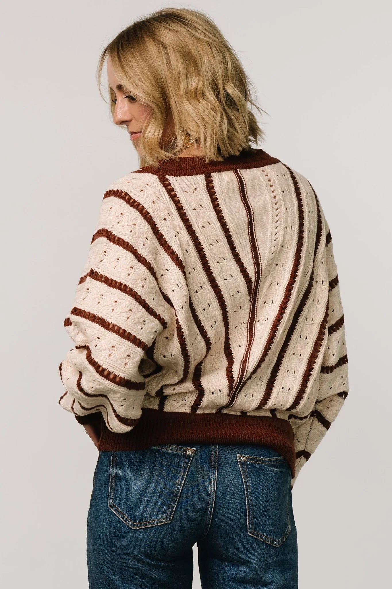 Paola Pointelle Sweater | Cream + Copper