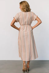 Carole Midi Dress | Multi Stripe