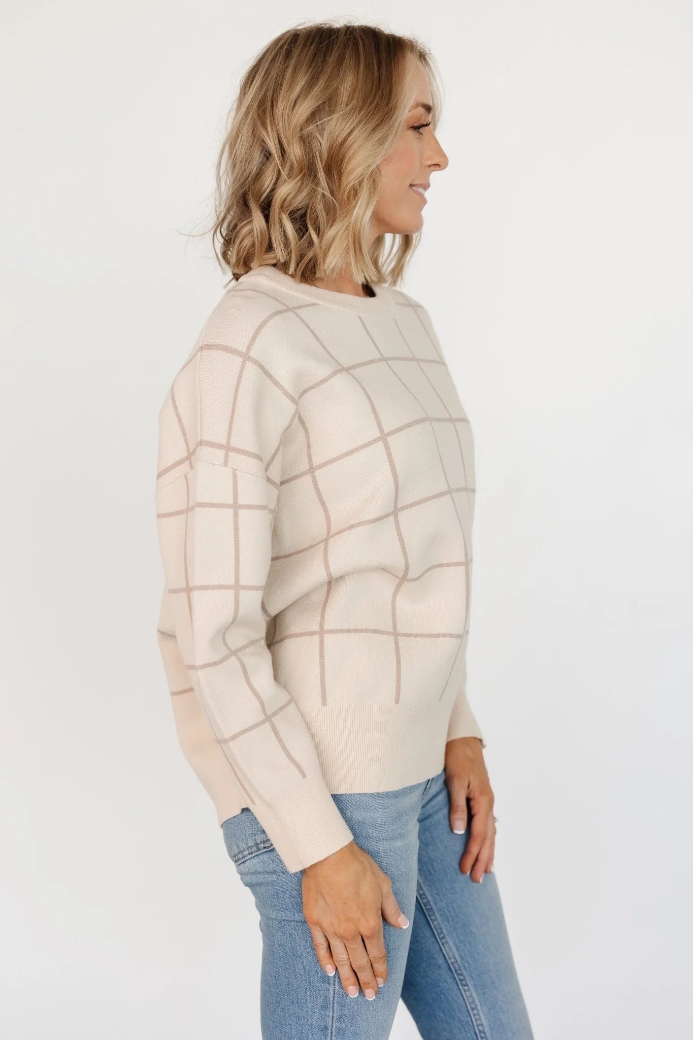 Alden Knit Sweater | Oatmeal + Taupe