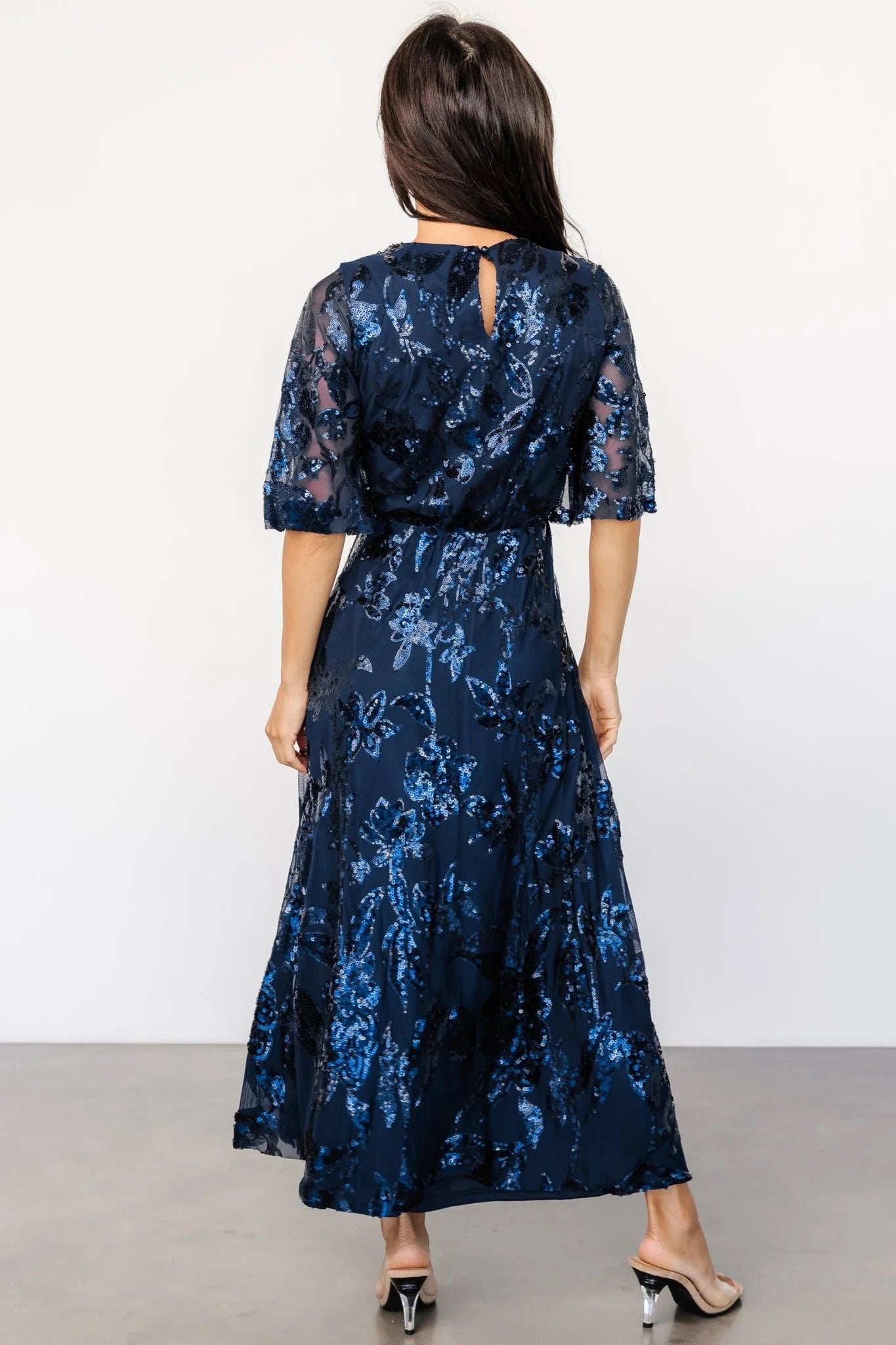 Lucy Sequin Dress | Navy