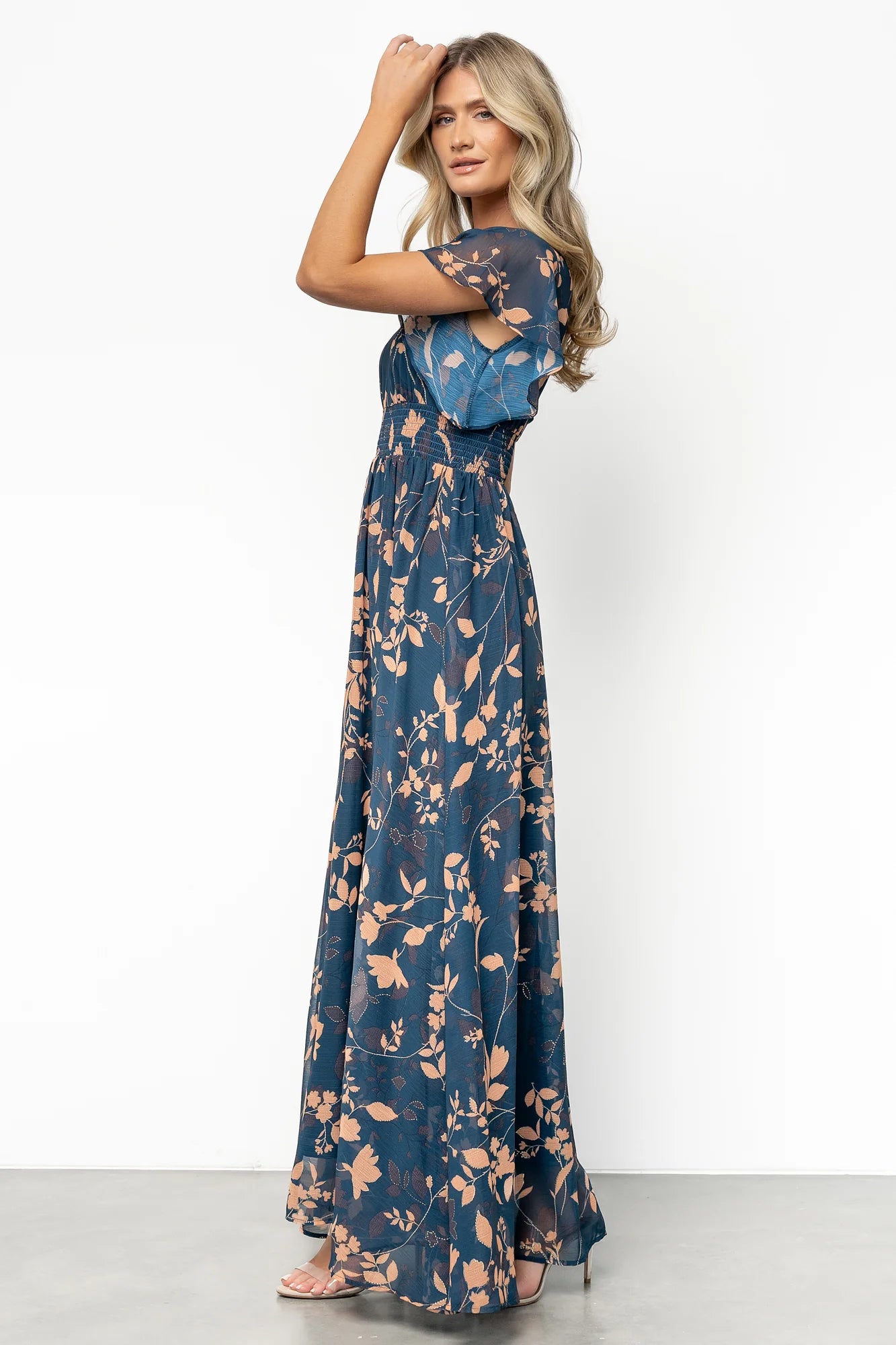 Lynlee Metallic Maxi Dress | Topaz
