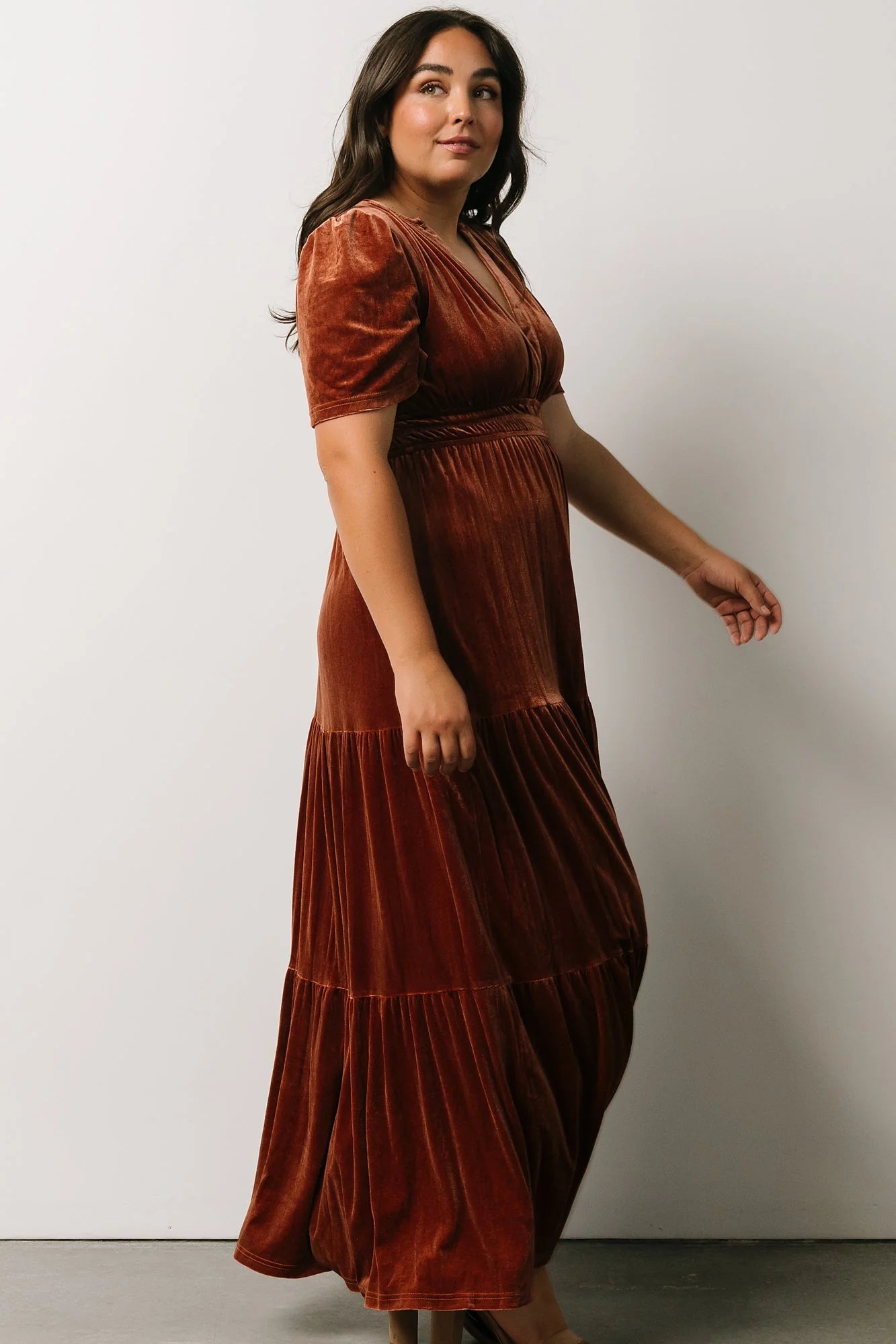 Artemis Velvet Maxi Dress | Dark Spice
