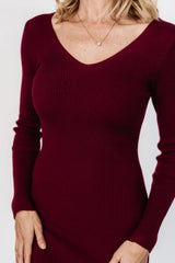 Tacey Midi Dress | Merlot