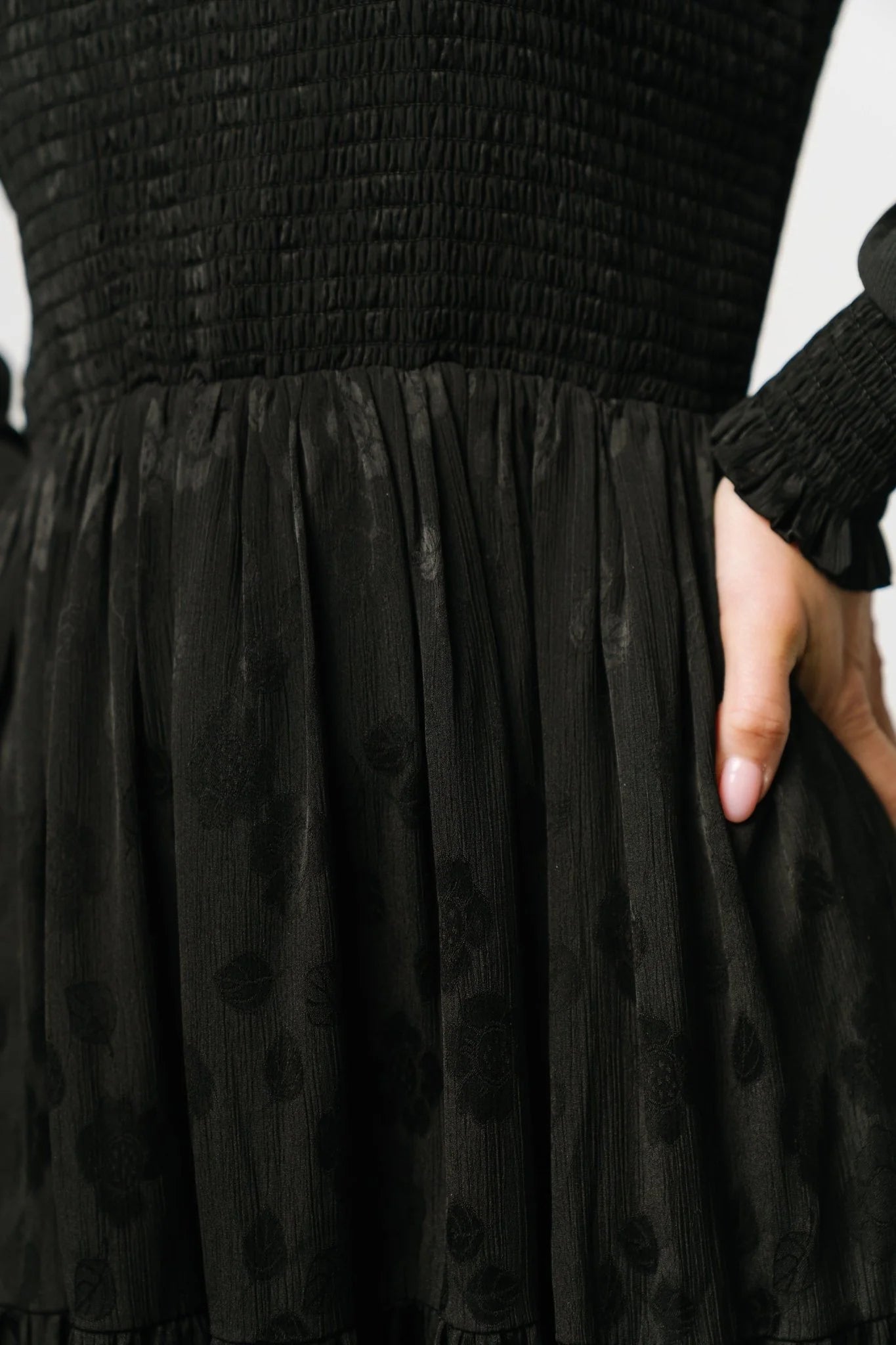 Stockholm Smocked Dress | Black