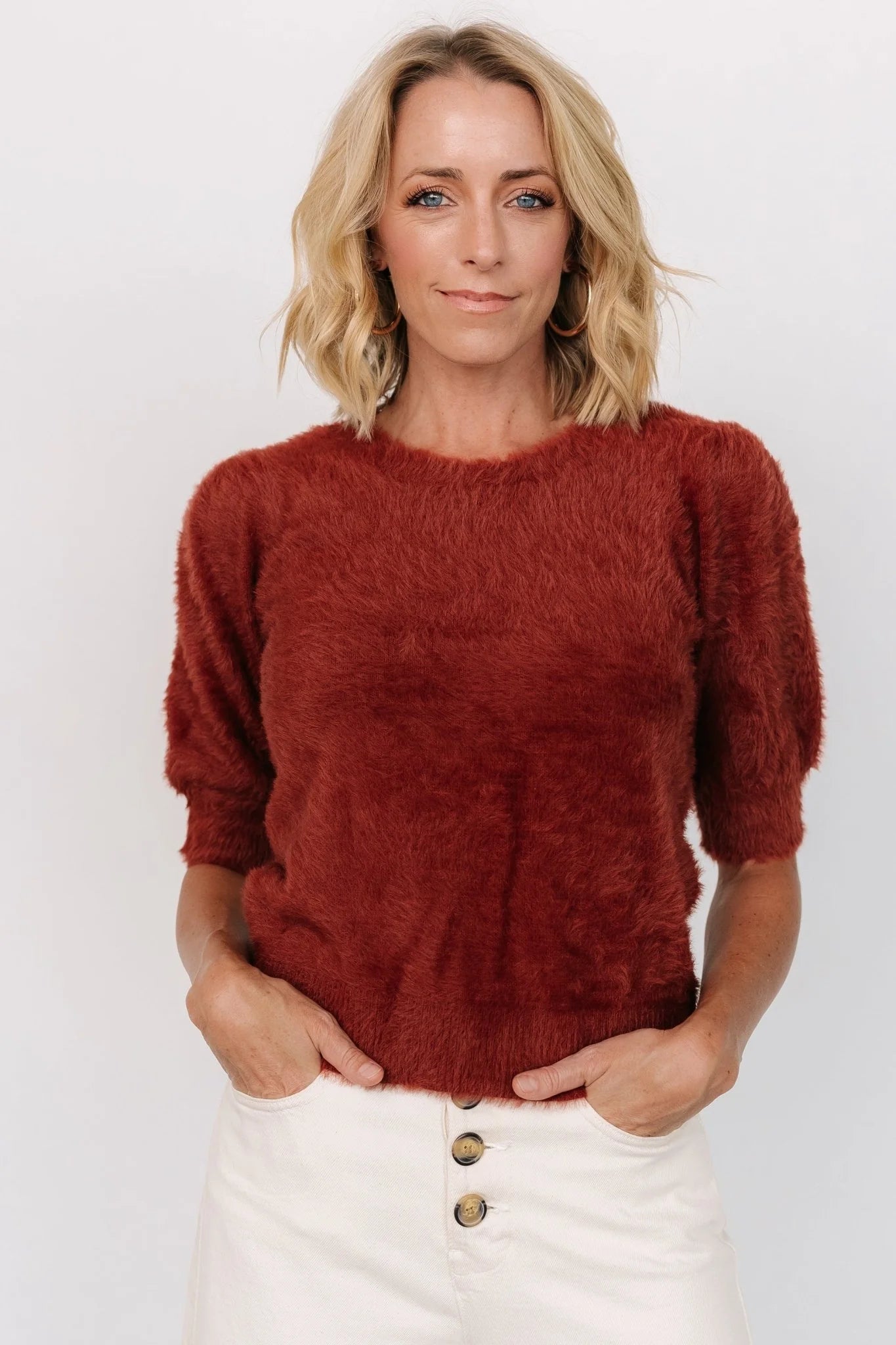 Vail Sweater Top | Brick