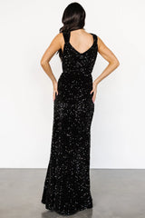 Monroe Sequin Gown | Black