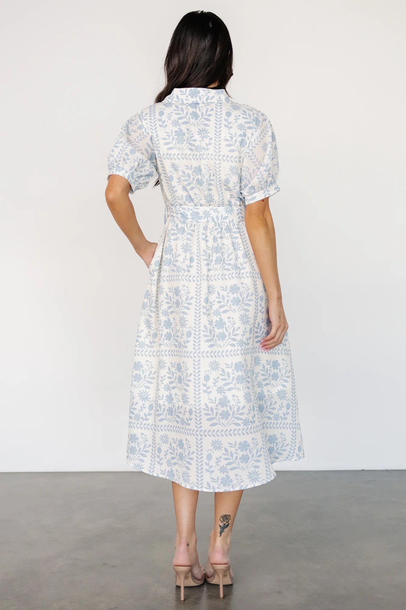 Jamila Midi Dress | Light Blue Floral