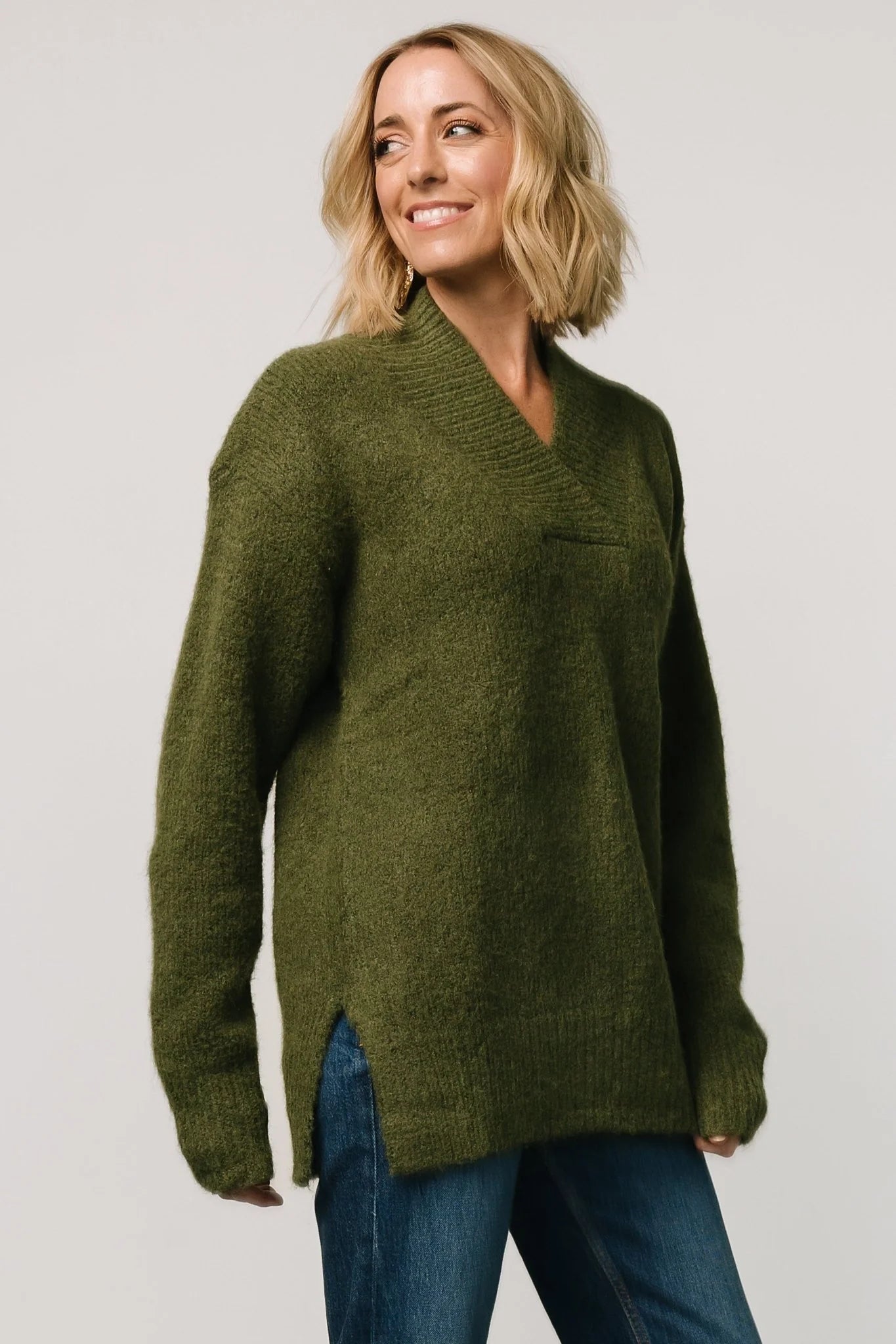 Calgary Oversized Sweater | Olive