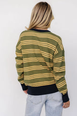Thomas Striped Sweater | Olive Multi