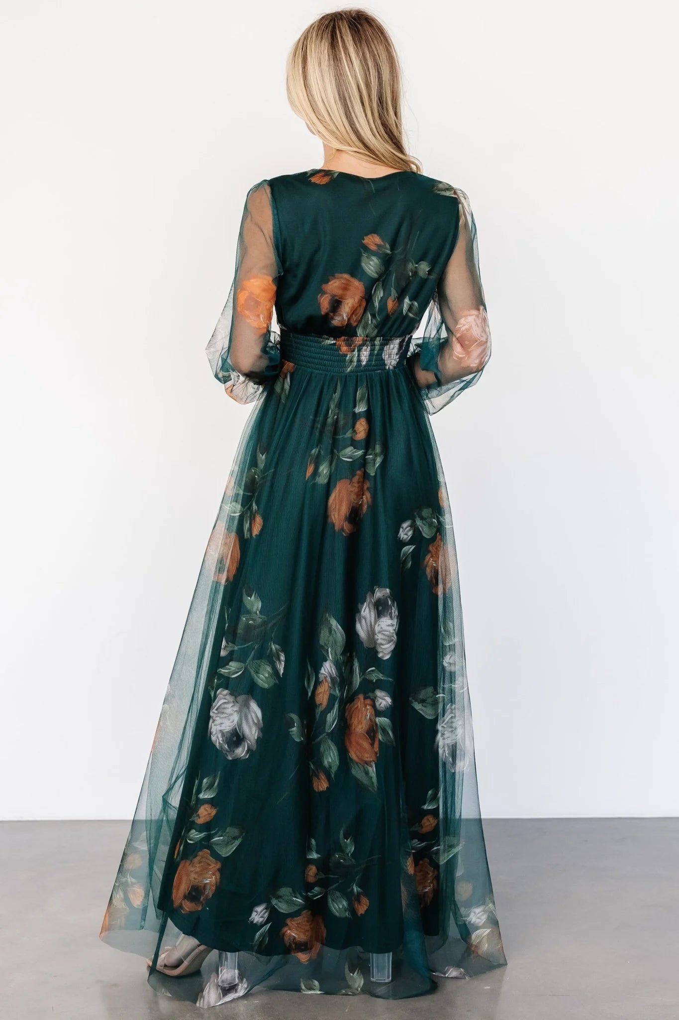 Layla Tulle Maxi Dress | Deep Topaz Floral