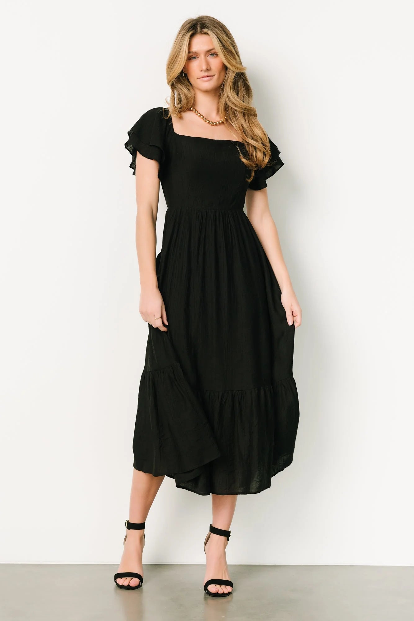 Buttercup Midi Dress | Black