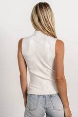 Lia Ribbed Tank Top | Off White