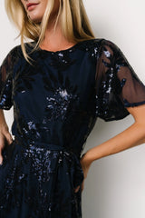 Muse Sequin Maxi Dress | Navy