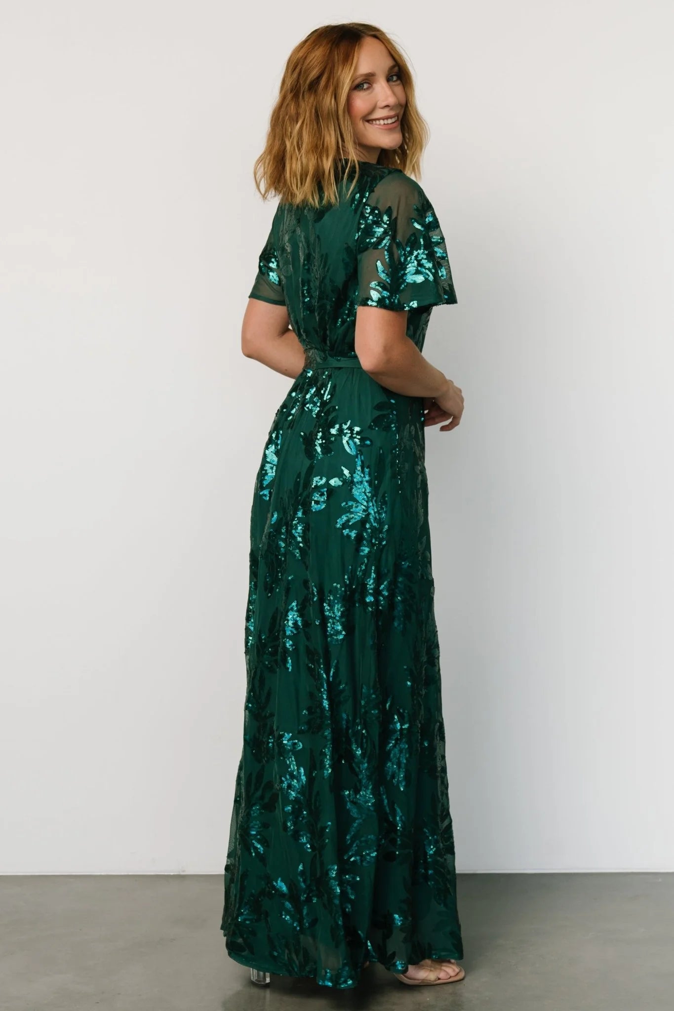 Muse Sequin Maxi Dress | Emerald