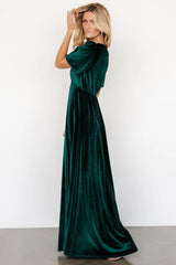 Vivian Velvet Maxi Dress | Emerald