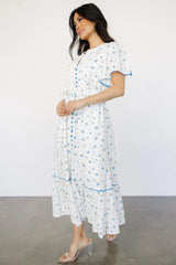 Janie Midi Dress | Ivory Multi Floral