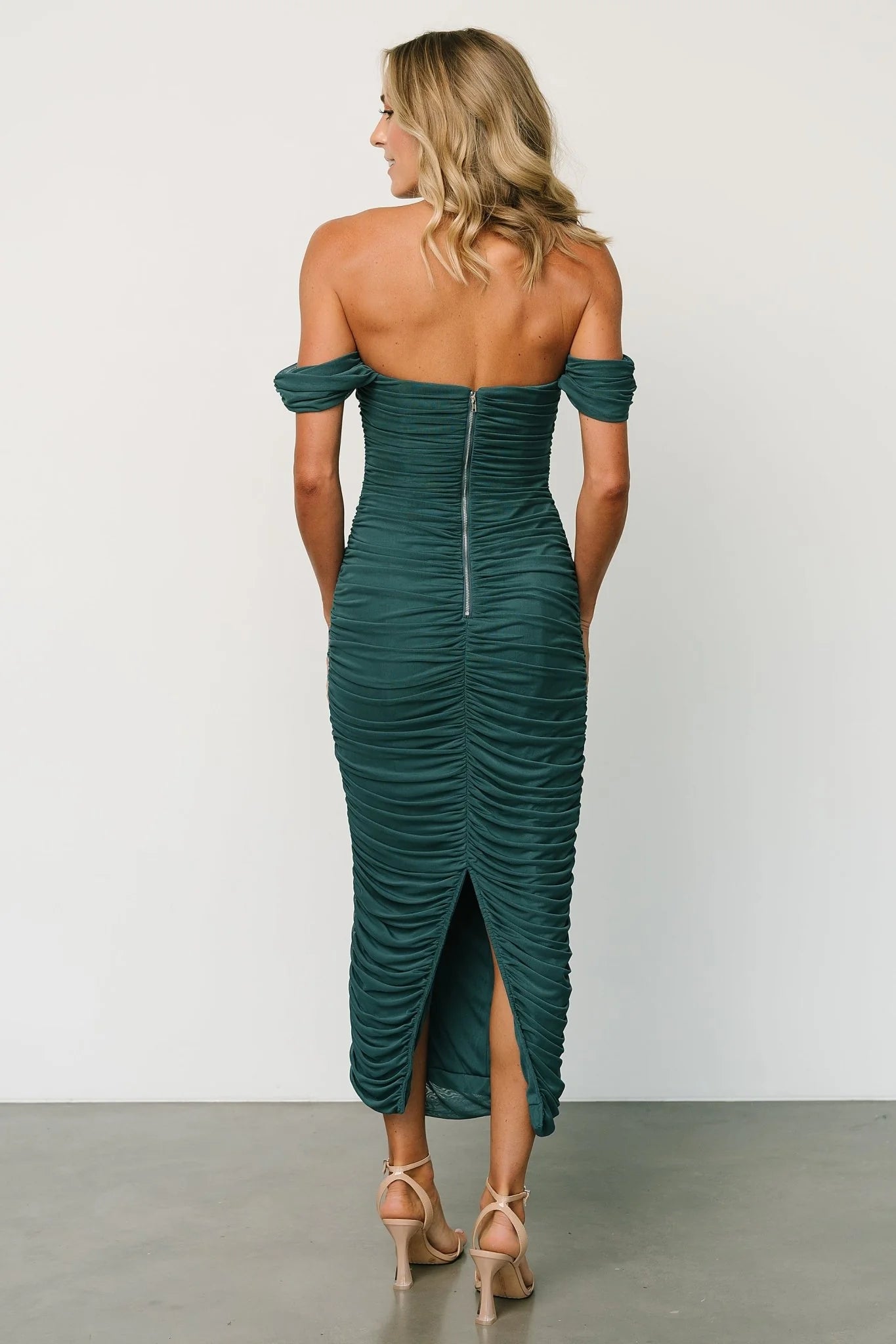 Alessandra Mesh Midi Dress | Peacock