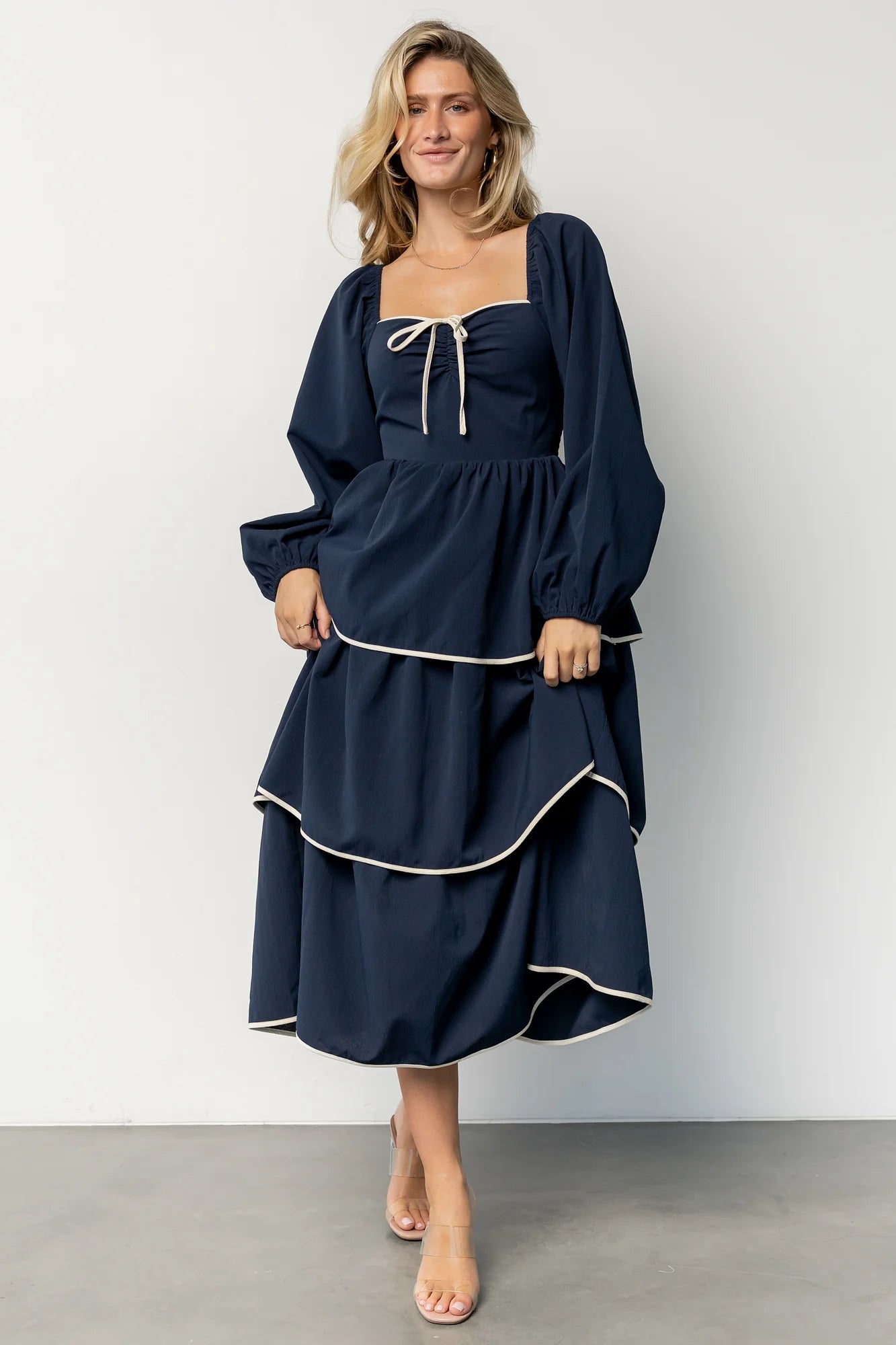 Barcelona Tiered Dress | Navy
