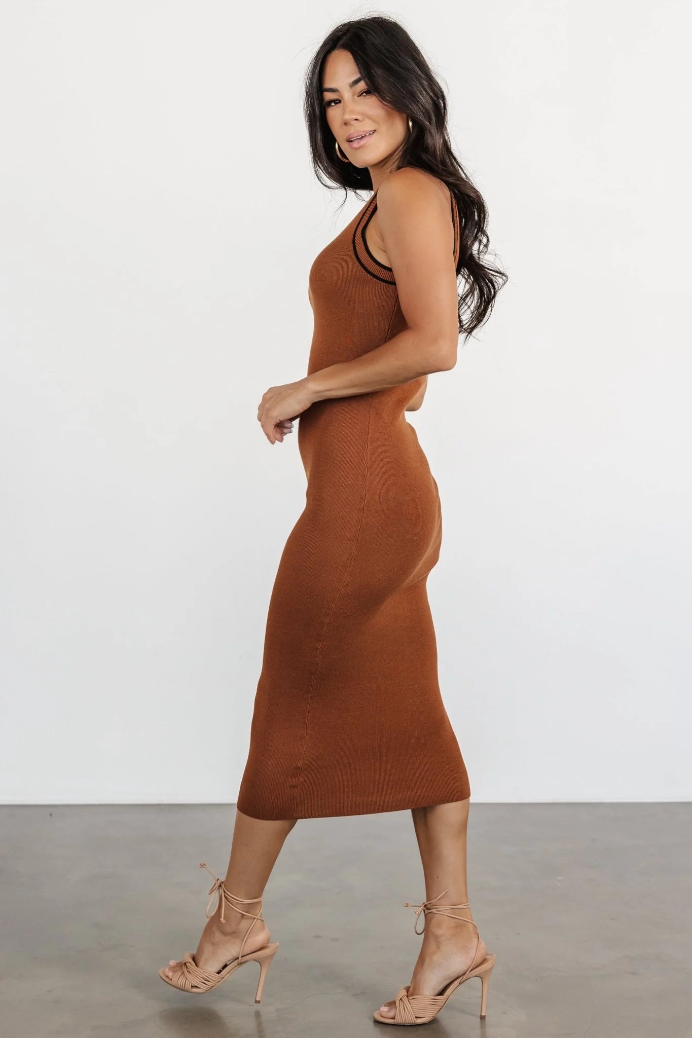 Tove Knit Tank Midi Dress | Copper