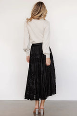 Palini Velvet Skirt | Black