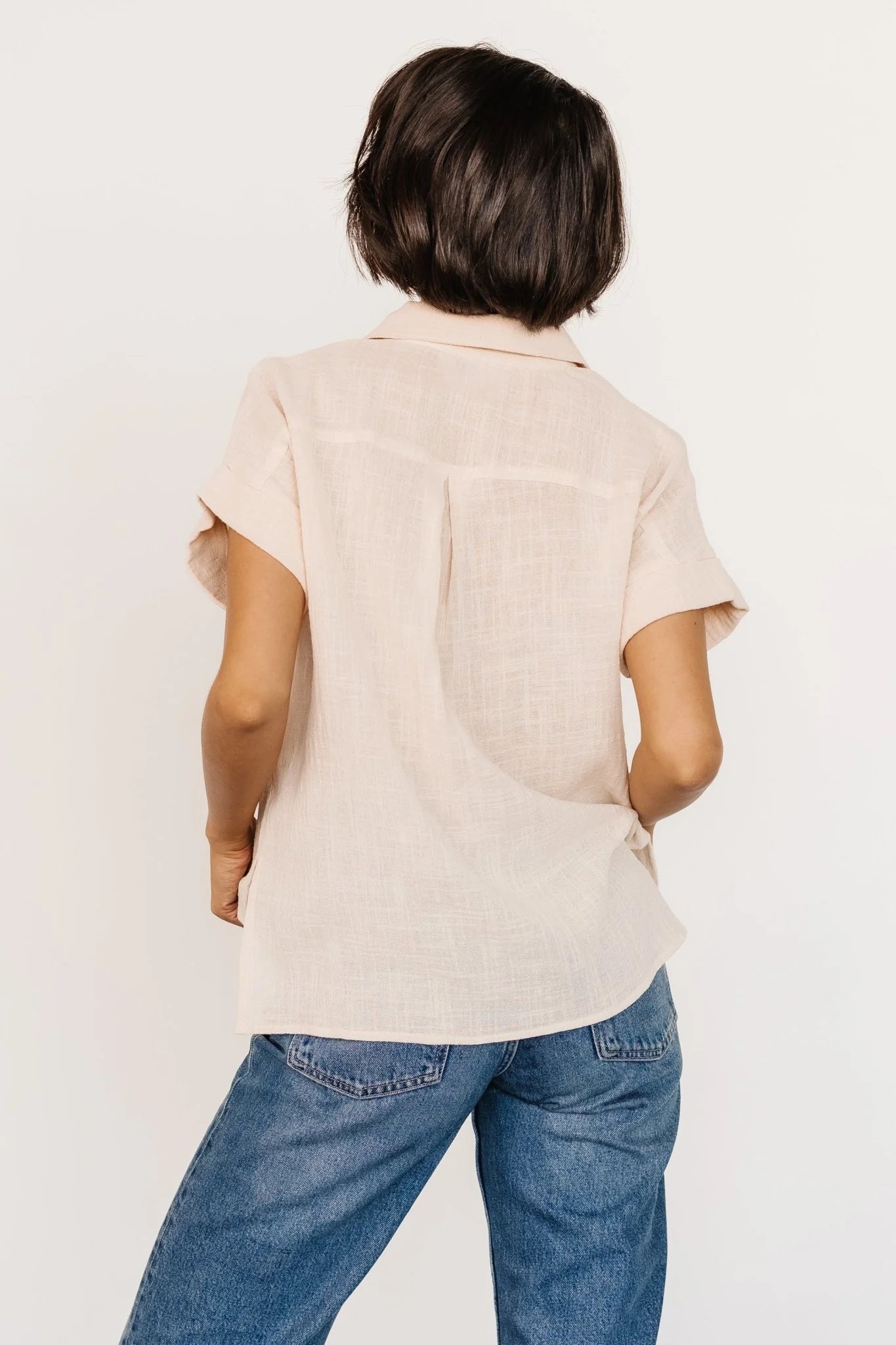 Hammond Short Sleeve Top | Natural