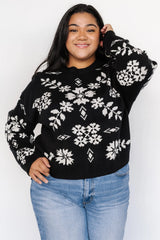 Elsa Sweater | Black + Off White