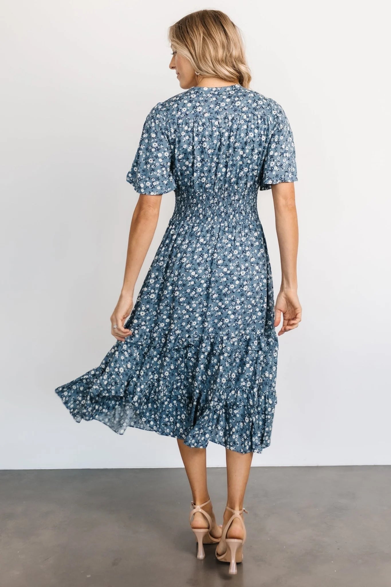 Spell Boho Midi Dress | Blue Floral