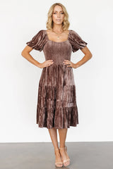 Fay Velvet Midi Dress | Cocoa