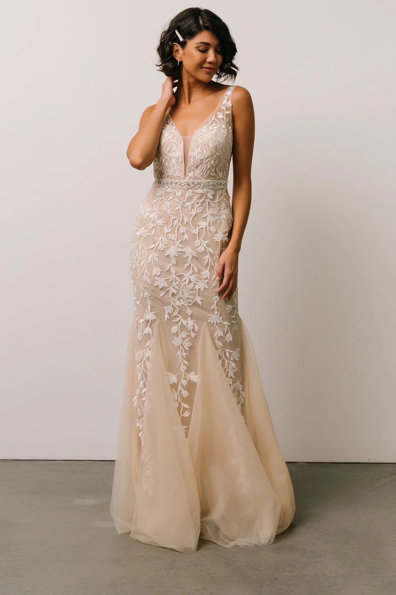 Fleurette Bridal Gown | Beige + Ivory
