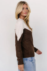 Tanner Sweater | Ivory + Brown