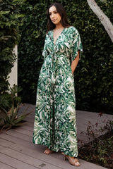 Byron Jumpsuit | Green Print