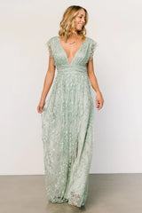 Arlene Shimmer Gown | Sage