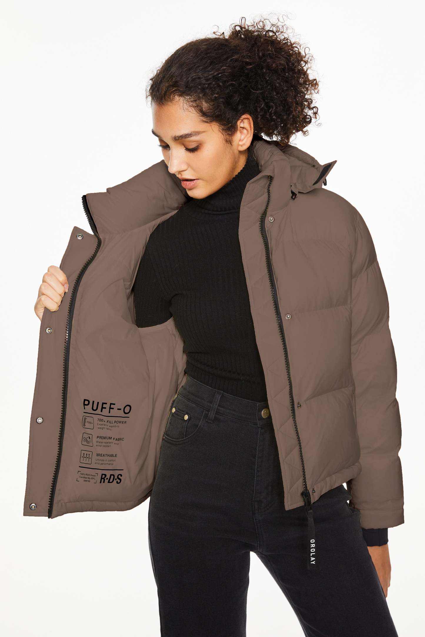 Aurora Cropped Thermal Down Puffer Jacket