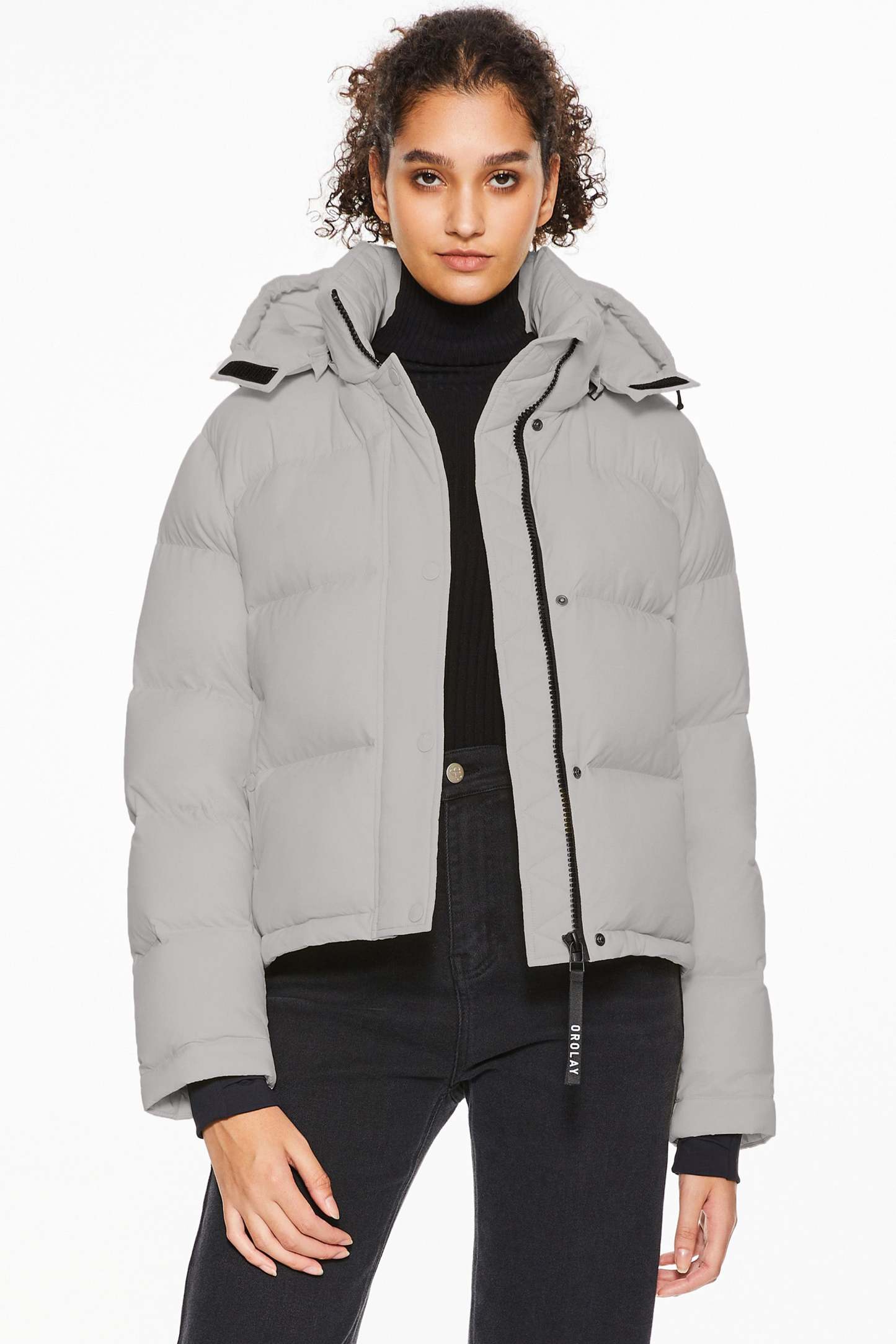 Aurora Cropped Thermal Down Puffer Jacket