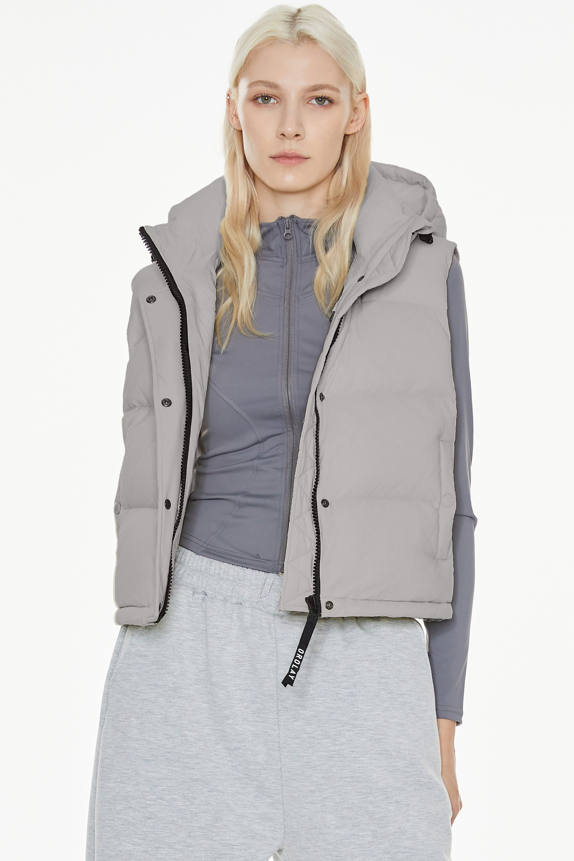 Aurora Hooded Down Puffer Vest