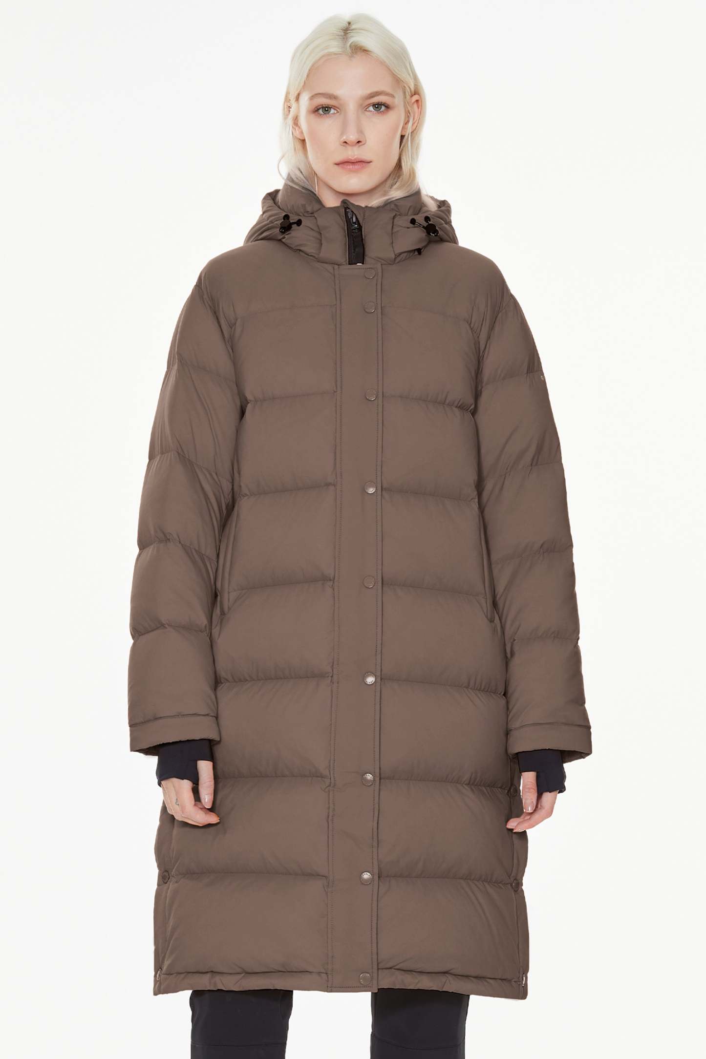 Aurora Long Detachable Hooded Down Jacket