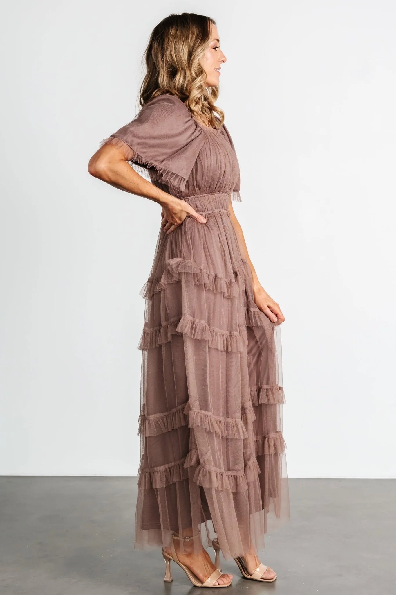 Magdalena Tulle Maxi Dress | Mink