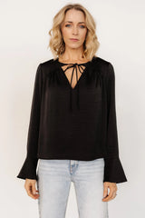 Westminster Satin Top | Black